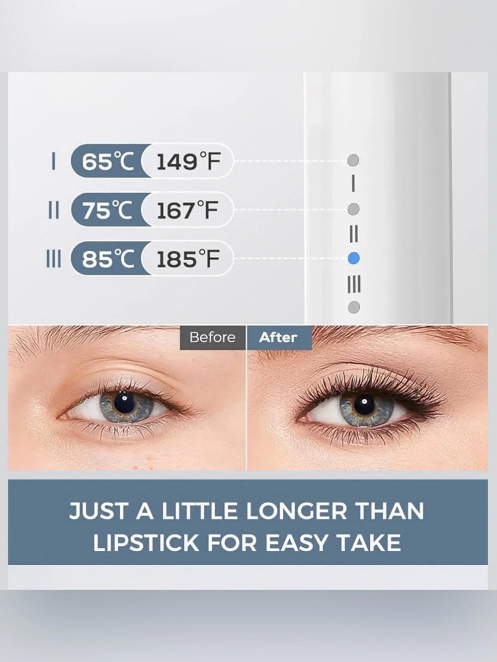 Brookstone Eyelash Curler - White and Gold Accent